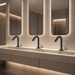 Read more about the article Premium Touchless Faucet Finishes for Modern Commercial Restrooms