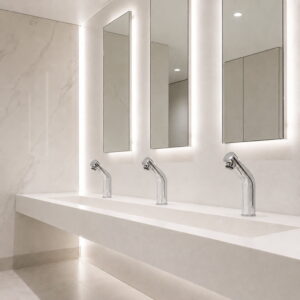 Read more about the article Top Commercial Touchless Faucets for Office Restrooms: Architect-Approved 2025 Recommendations