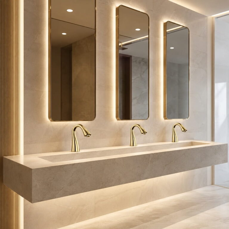 Read more about the article Best Touchless Faucets for Large Airport Restroom Facilities: Architect & AEC 2025 Specification Guide