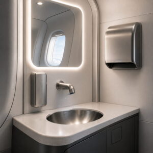 Read more about the article Touchless Faucets, Soap Dispensers & Dryers for Modern Airline Cabins