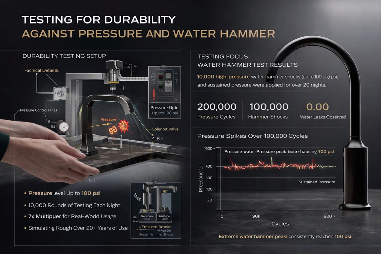 Testing for durability against pressure and water hammer