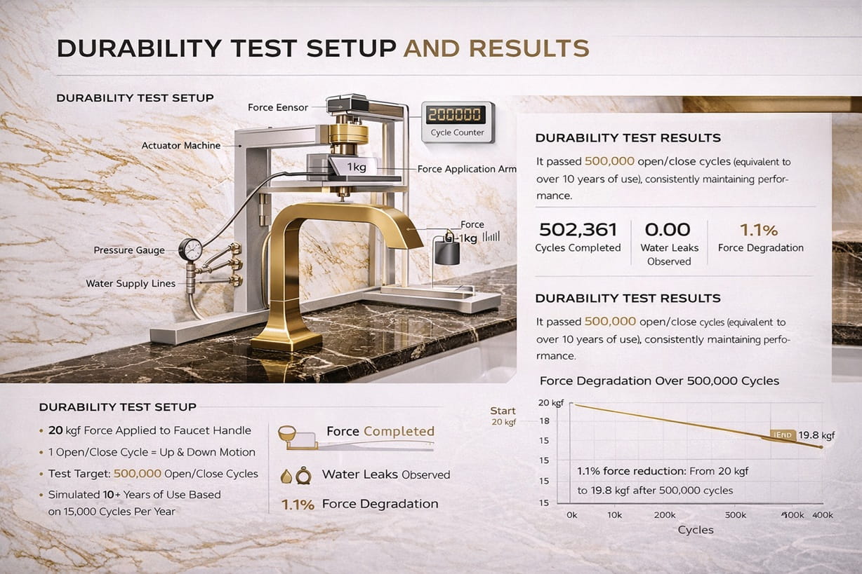 Durability test setup and results