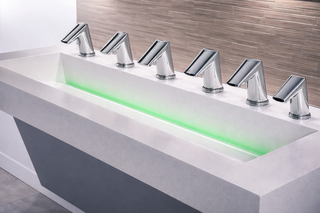 Comparison of touchless faucets and automatic soap dispensers for kitchen bathroom and commercial restroom use