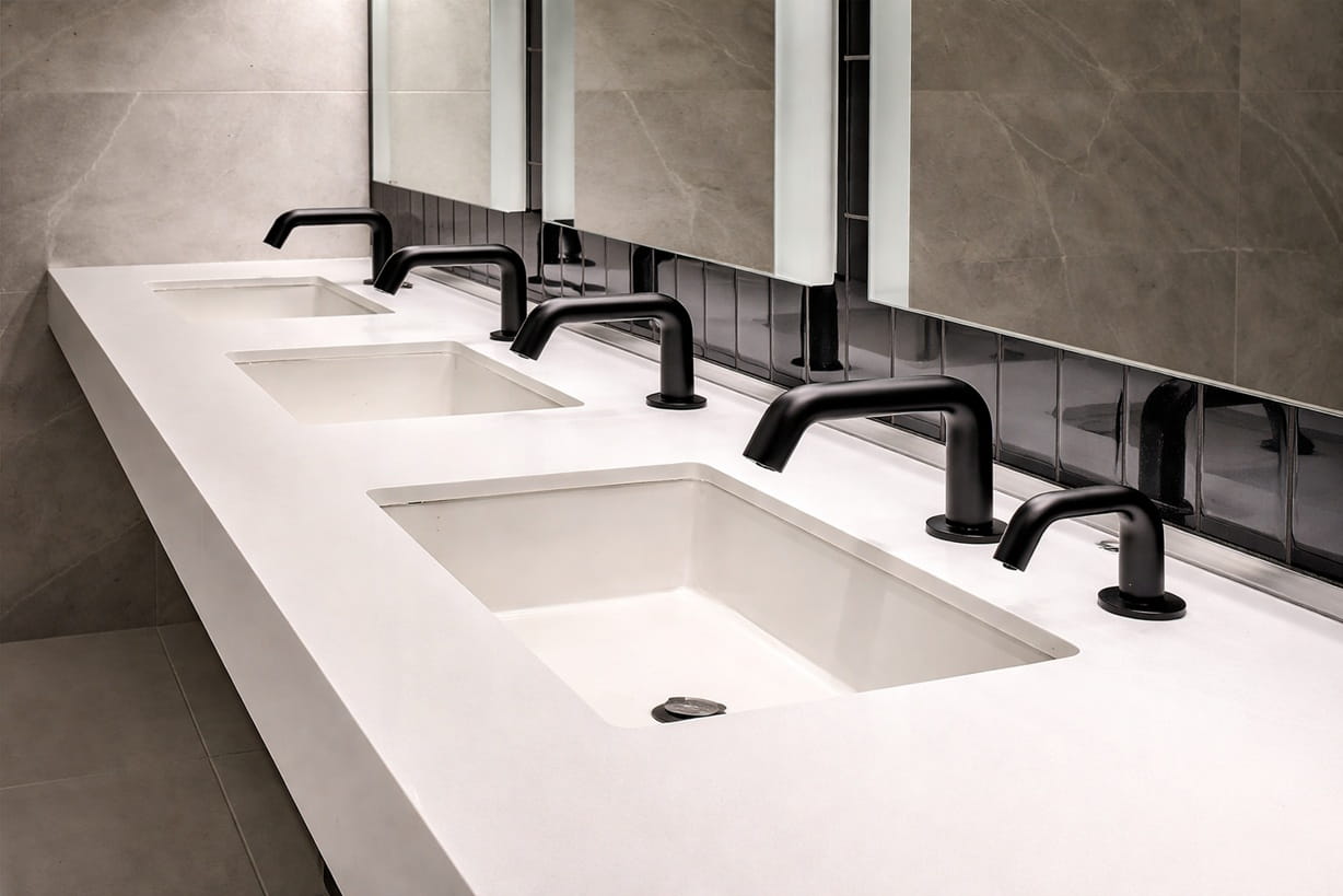 Commercial touchless faucet brand comparison across North America Europe and Asia markets