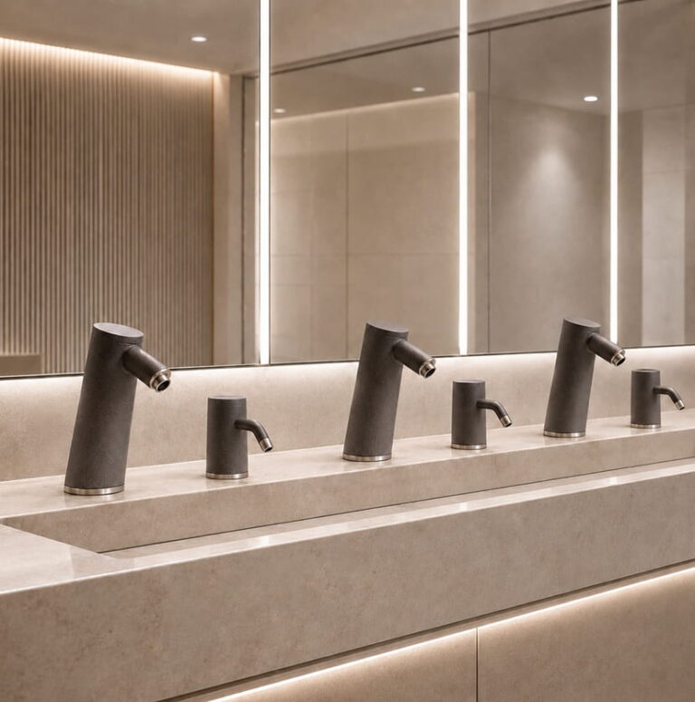 Read more about the article How Large Infrastructure Facilities Evaluate Touchless Faucets and Soap Dispensers