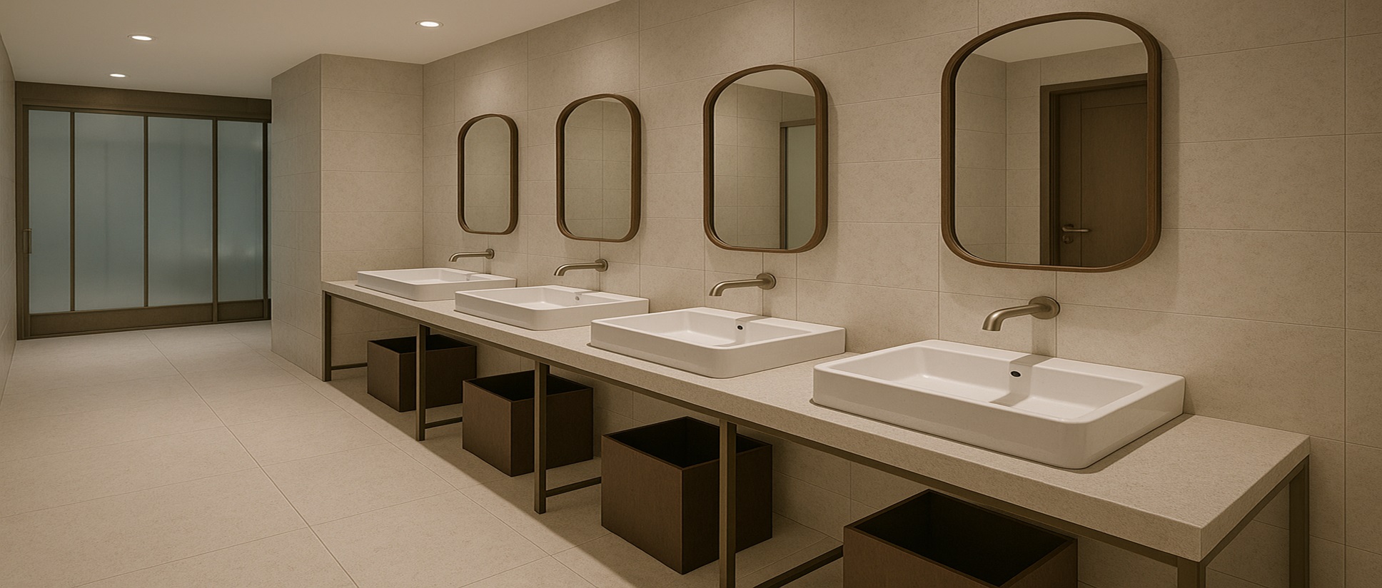 Luxury bathroom interior with premium fixtures