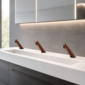 Read more about the article Commercial Deck Mount Motion Sensor Faucets
