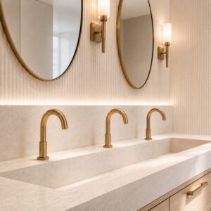 Read more about the article Bathroom Design Trends Featuring Brushed Nickel Fixtures in Modern Homes