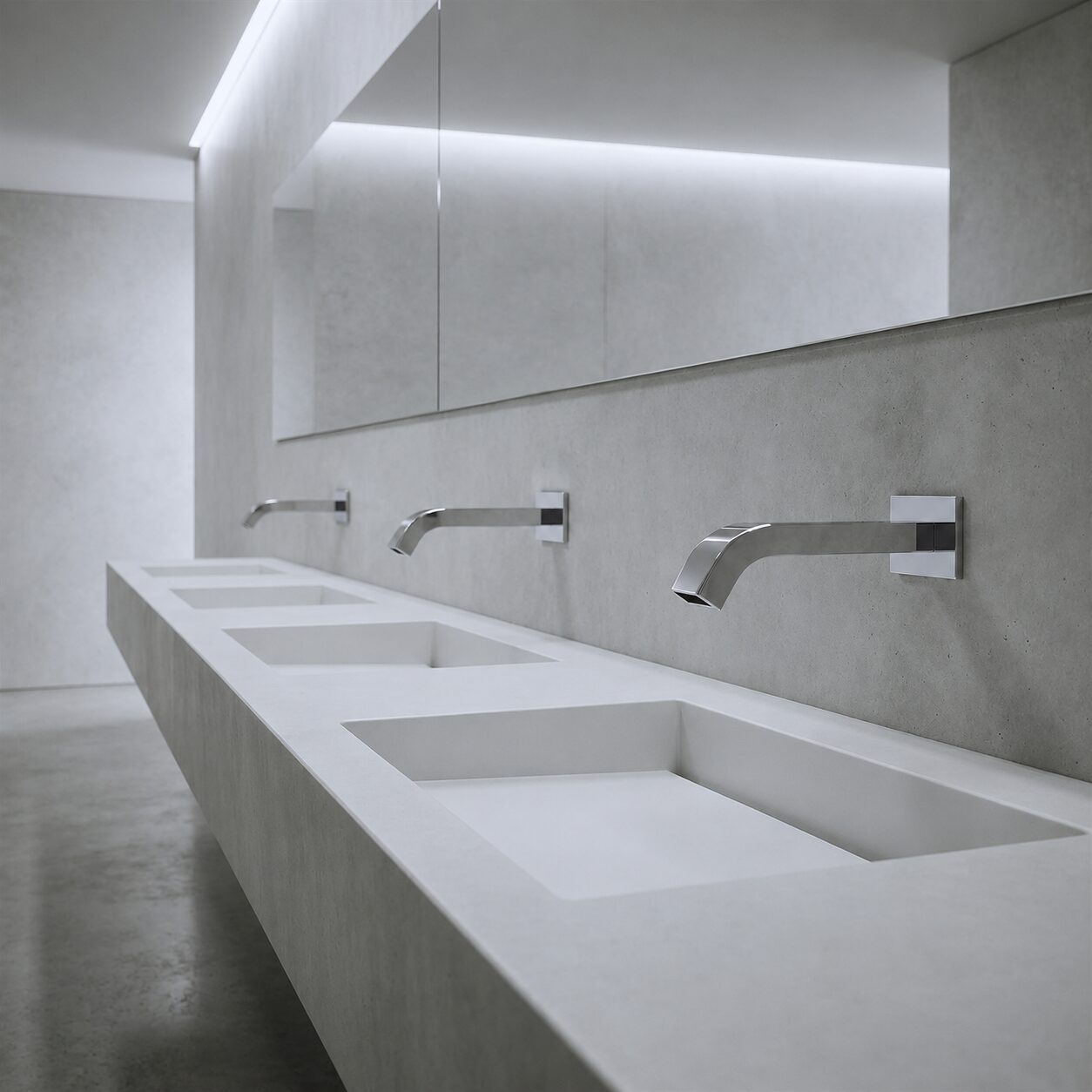 Specular highlights on high gloss surfaces compared with diffused reflection on satin finishes
