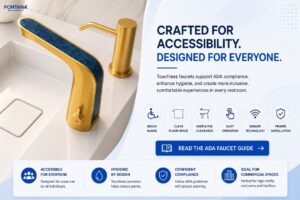 Fontana ToF touchless faucet designed for ADA accessible commercial restrooms